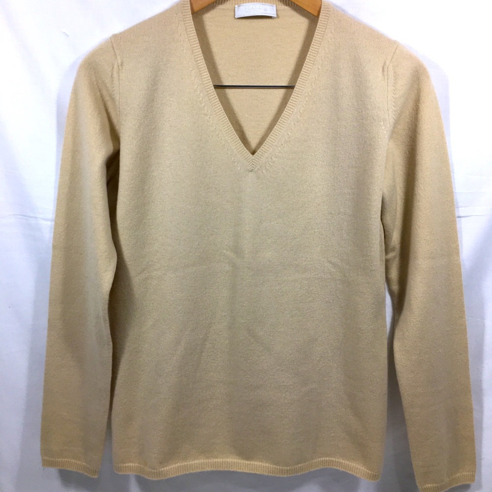 Vintage Prada Cashmere V-Neck. EURO Size 46 / Size 14.  Gently Used.